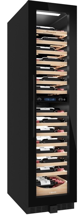 Отдельностоящий винный шкаф 101-200 бутылок Libhof SMD-105 black, цвет черный - фото 6