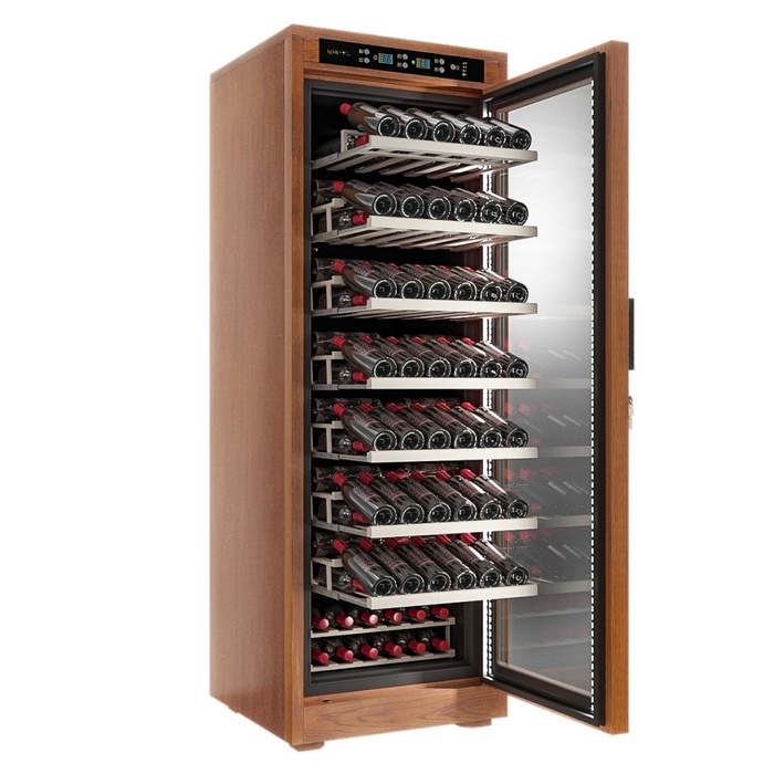 Отдельностоящий винный шкаф 101-200 бутылок MEYVEL MV108-WN1-M, цвет коричневый - фото 2