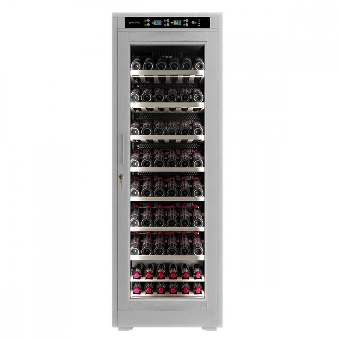 Отдельностоящий винный шкаф 101-200 бутылок MEYVEL MV108-WW1-M, цвет белый - фото 6