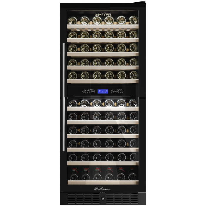 Встраиваемый винный шкаф 101-200 бутылок MEYVEL MV116-KBT2, цвет черный - фото 4