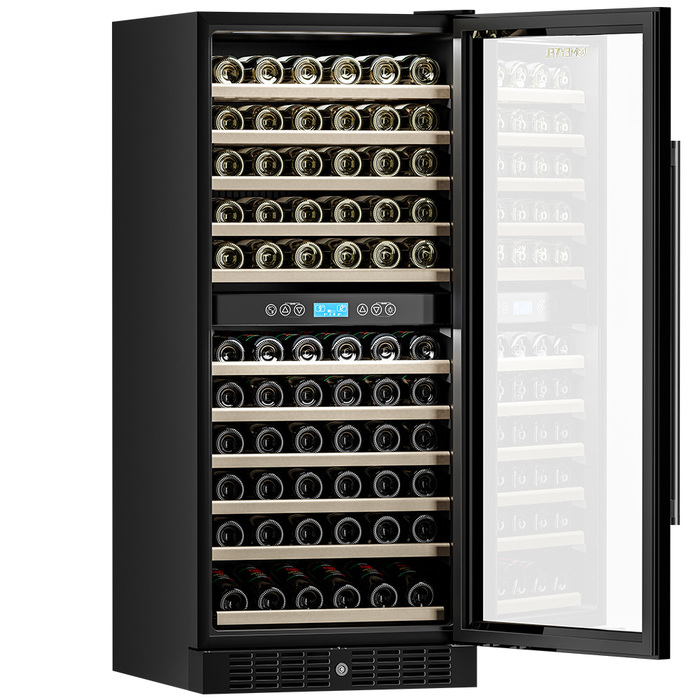 Встраиваемый винный шкаф 101-200 бутылок MEYVEL MV116-KBT2, цвет черный - фото 6