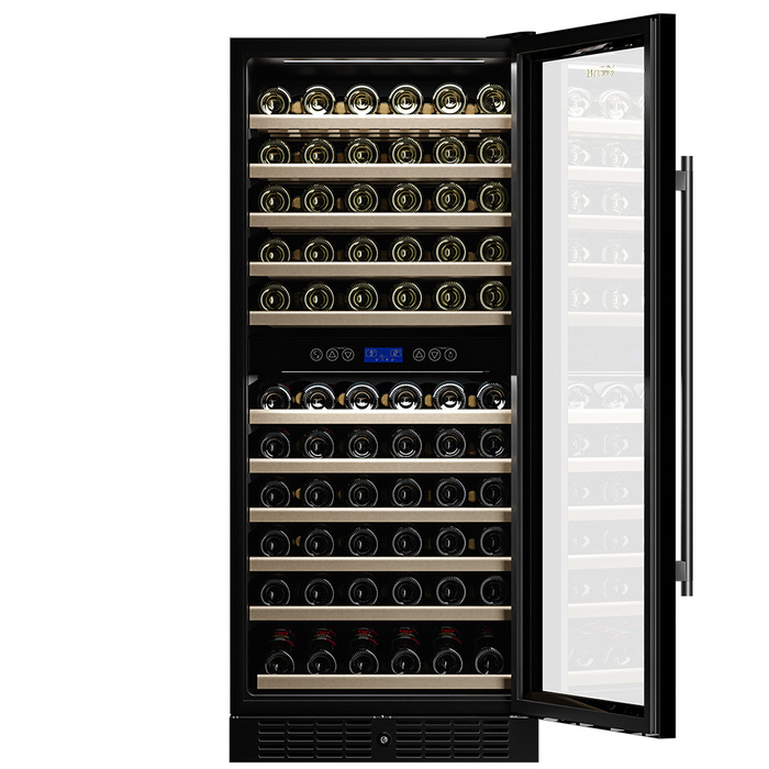 Встраиваемый винный шкаф 101-200 бутылок MEYVEL MV116-KBT2, цвет черный - фото 9
