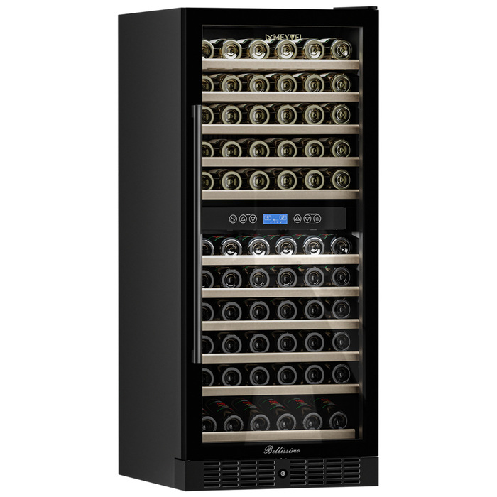 Встраиваемый винный шкаф 101-200 бутылок MEYVEL MV116-KBT2, цвет черный - фото 1