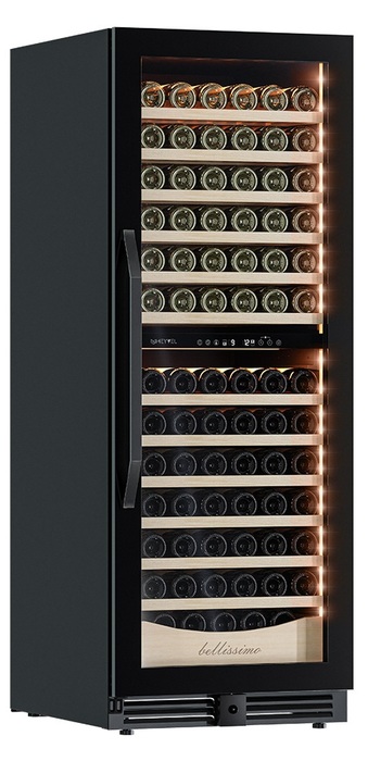 Встраиваемый винный шкаф 101-200 бутылок MEYVEL MV141PRO-KBT2, цвет черный - фото 3