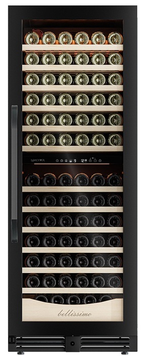 Встраиваемый винный шкаф 101-200 бутылок MEYVEL MV141PRO-KBT2, цвет черный - фото 5