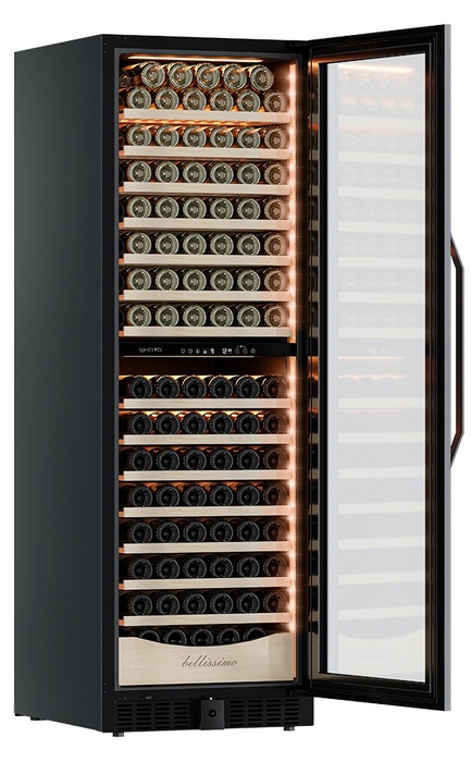 Встраиваемый винный шкаф 101-200 бутылок MEYVEL MV163PRO-KBT2, цвет черный - фото 6