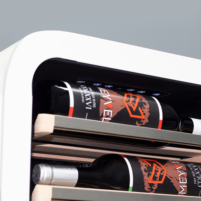 Отдельностоящий винный шкаф 22-50 бутылок MEYVEL MV22-KWF1, цвет белый - фото 9