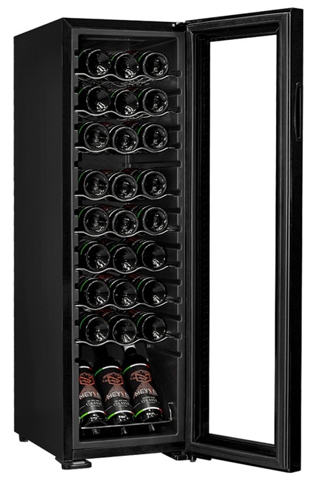 Отдельностоящий винный шкаф 22-50 бутылок MEYVEL MV27-CBD1, цвет черный - фото 2