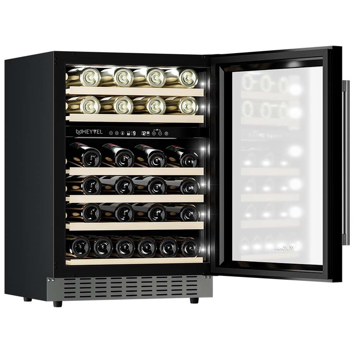 Встраиваемый винный шкаф 22-50 бутылок MEYVEL MV46PRO-KST2, цвет серый - фото 5