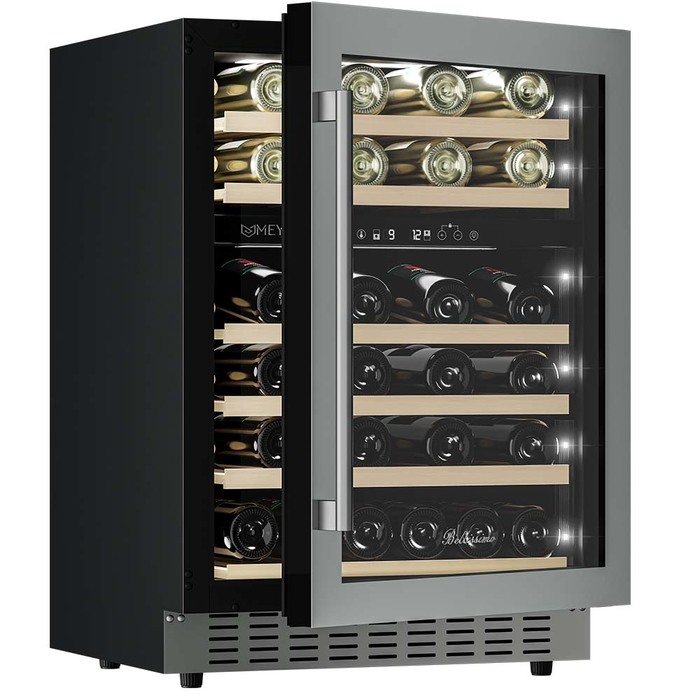 Встраиваемый винный шкаф 22-50 бутылок MEYVEL MV46PRO-KST2, цвет серый - фото 6
