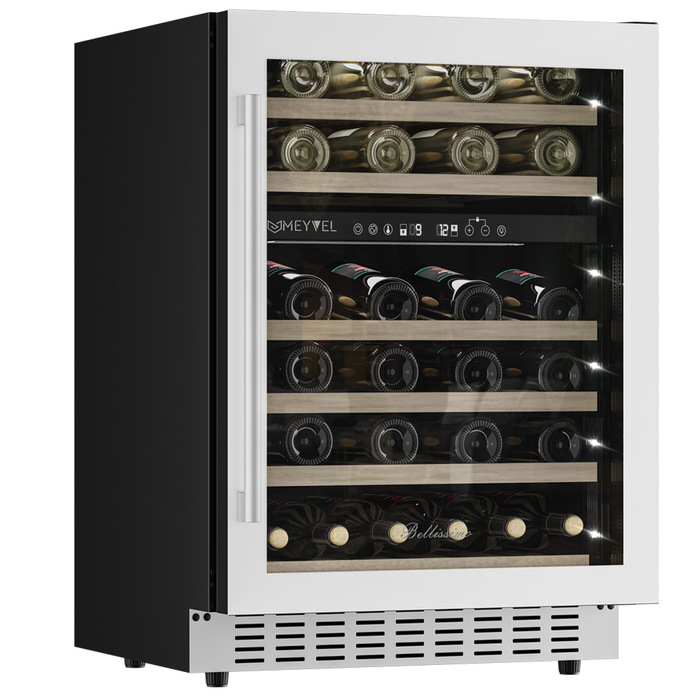 Встраиваемый винный шкаф 22-50 бутылок MEYVEL MV46PRO-KWT2, цвет белый - фото 3