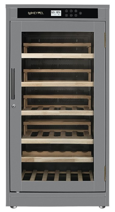 Отдельностоящий винный шкаф 51-100 бутылок MEYVEL MV69-WG1-M (Grey Quartz), цвет серый