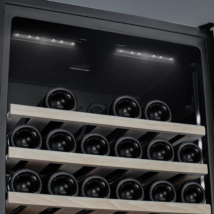 Встраиваемый винный шкаф 51-100 бутылок MEYVEL MV83-KBB2, цвет черный - фото 5