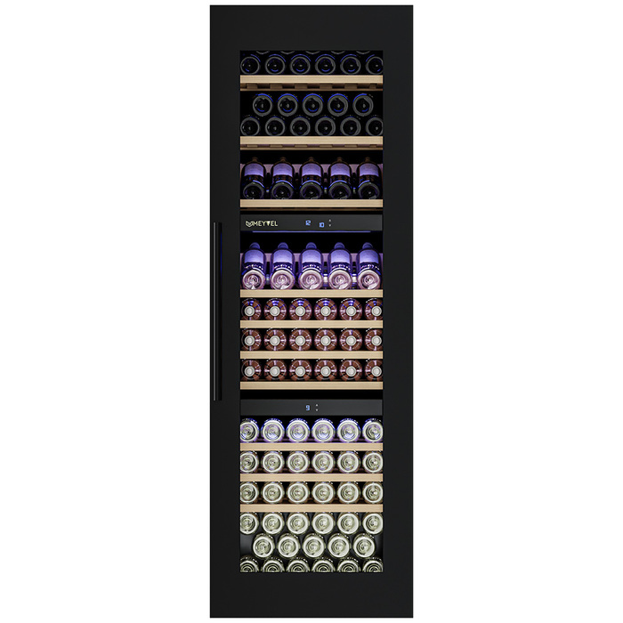 Встраиваемый винный шкаф 51-100 бутылок MEYVEL MV89-KBB3, цвет чёрный