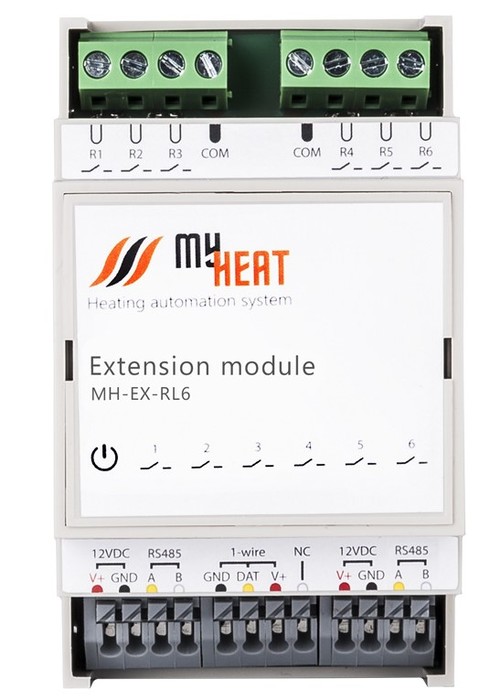Релейный блок расширения MY HEAT RL6 (6291) myheat модуль расширения mh ex rl6 реле 6 подключений