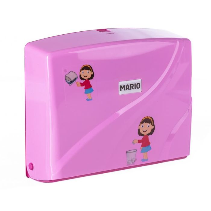 Диспенсер для бумажных полотенец Mario Kids 8329 Pink, цвет розовый, размер 230x230 - фото 2