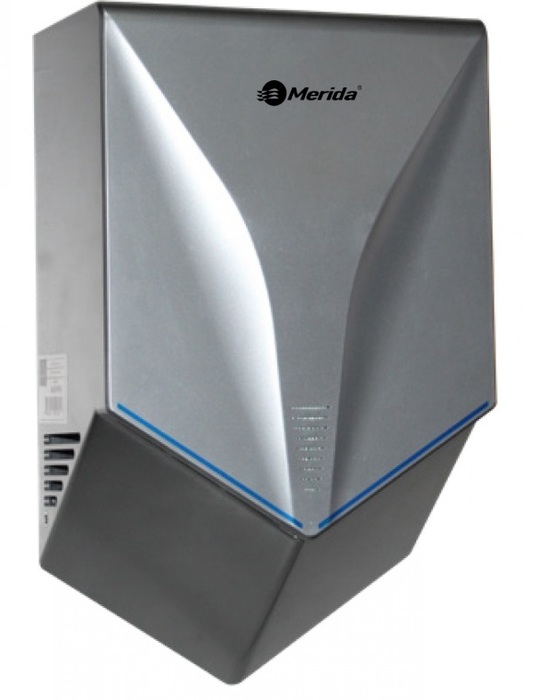Пластиковая сушилка для рук Merida V-TURBO (серебро), цвет серебристый Merida V-TURBO (серебро) - фото 1