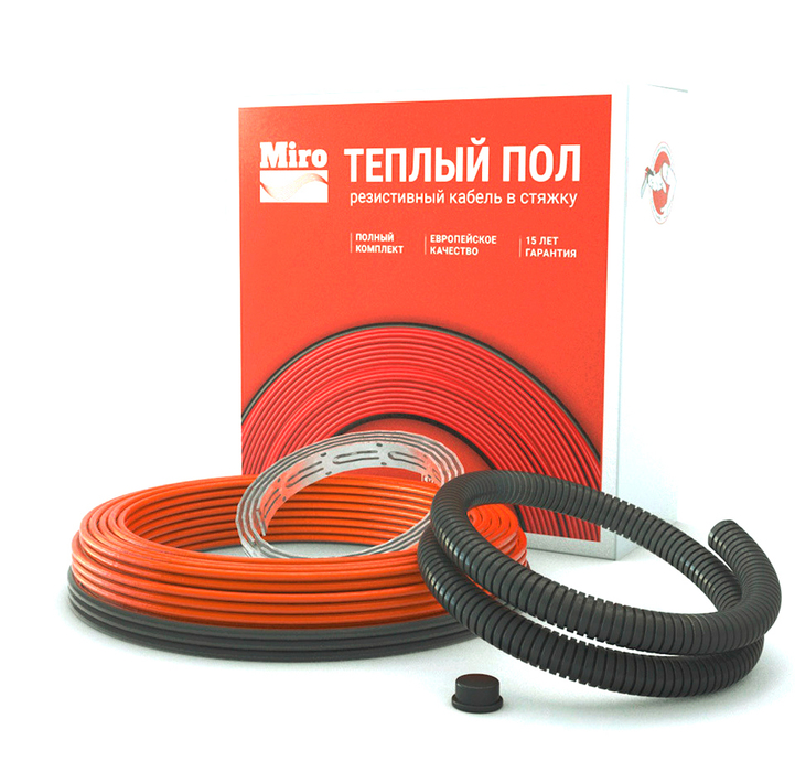 Нагревательный кабель 10 м<sup>2</sup> Miro комплект сварочных кабелей 2 м 2 шт диаметр 16 мм гост 013