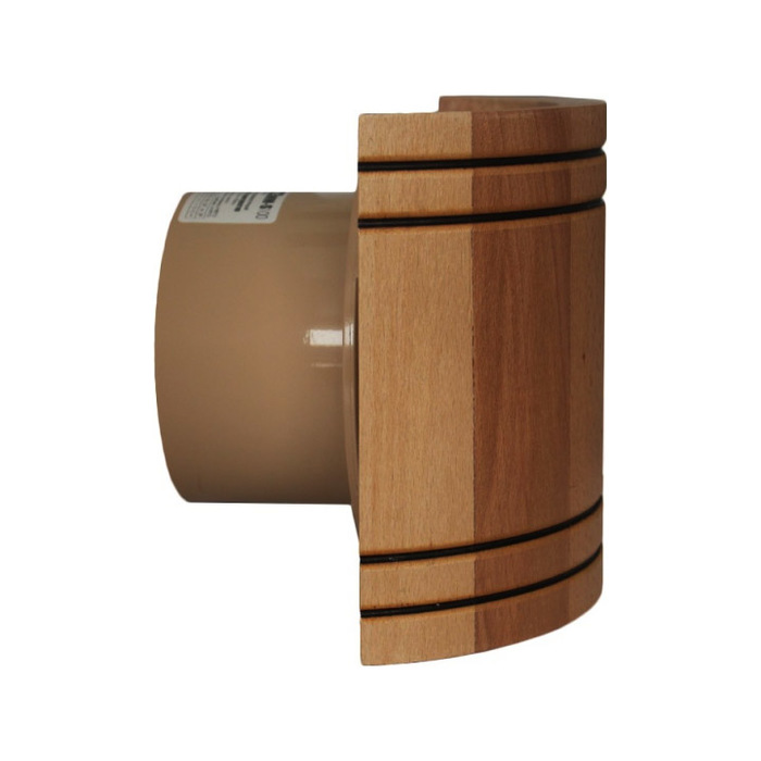 Вытяжка для ванной диаметр 100 мм Mmotors ММ-S 100, решетка дер. Бочка, 105 м3/ч, с обратным клапаном, цвет коричневый, размер 61