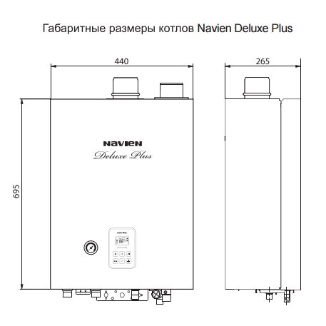 Настенный газовый котел Navien Deluxe Plus -24k COAXIAL - фото 2