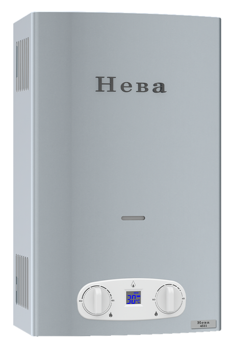 Газовый проточный водонагреватель Neva 4511, алюминий газовый проточный водонагреватель neva neva 4510