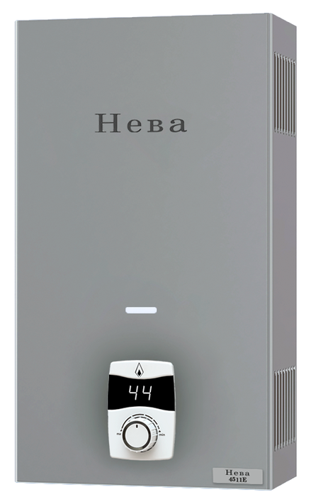 Газовый проточный водонагреватель Neva 4511Е, алюминий газовый проточный водонагреватель neva 4511e