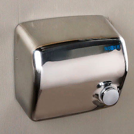 Металлическая сушилка для рук Nofer KAI 1500 W с кнопкой глянцевая (01250.B), цвет хром Nofer KAI 1500 W с кнопкой глянцевая (01250.B) - фото 2