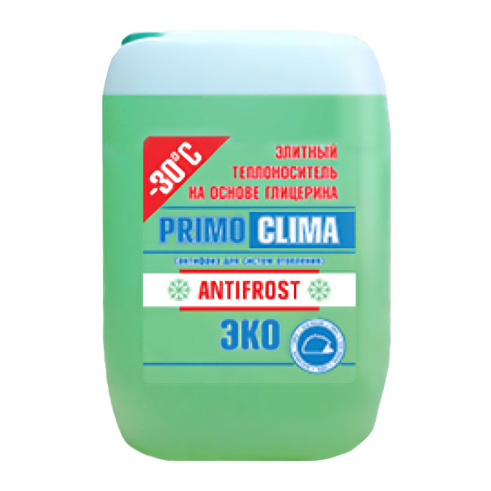 Теплоноситель Primoclima Antifrost Теплоноситель (Глицерин) -30C ECO 10 кг теплоноситель primoclima antifrost 30 °с 20 кг на основе глицерина