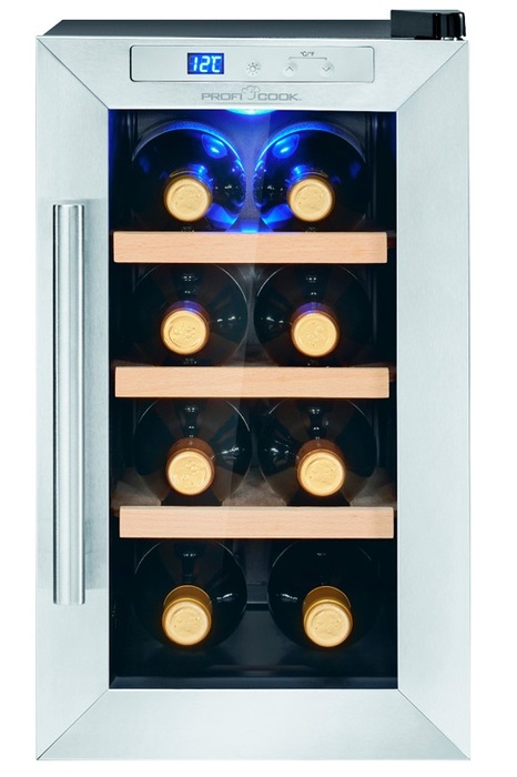 Отдельностоящий винный шкаф до 12 бутылок ProfiCook PC-WK 1233, цвет черный