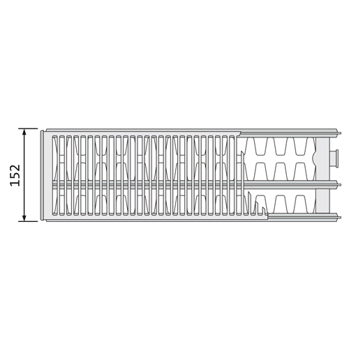 Стальной панельный радиатор Тип 33 Purmo C33 400x1100 - 2553 Вт, цвет белый - фото 4