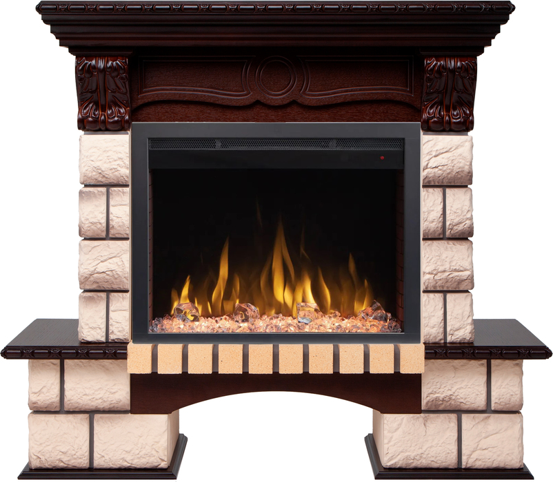 

Электрокамин с широким очагом 3D Real-Flame, Орех, Real-Flame BOLERO 25/25.5 NT с очагом SAPHIR 25.5
