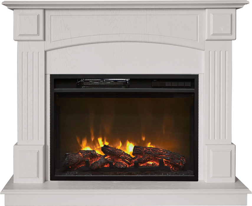 

Электрокамин с широким очагом 2D Real-Flame, Белый, Real-Flame CAROLINA 24 WT бьянко с очагом MAGIC 24