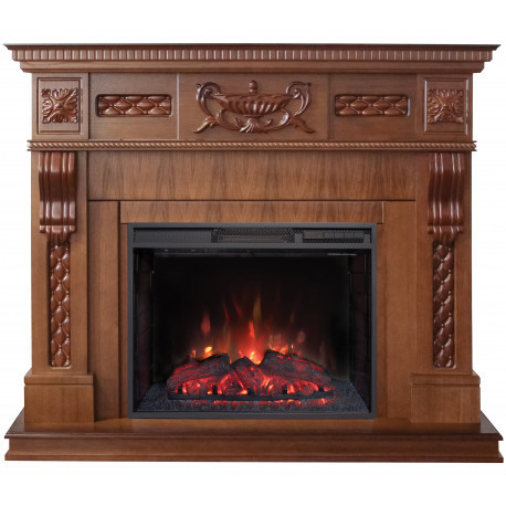 

Электрокамин с широким очагом 2D Real-Flame, Орех, Real-Flame Corsica Lux 25,5/26 NT с очагом Sparta 25,5 LED