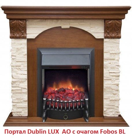 Классический очаг 2D Real-Flame Fobos Lux Black (AF65), цвет чёрный Real-Flame Fobos Lux Black (AF65) - фото 6