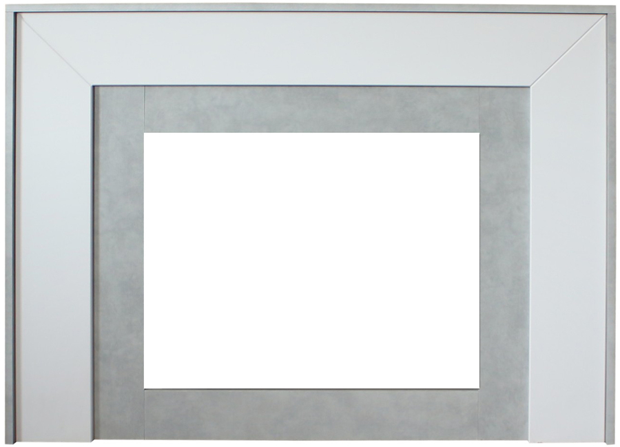 Пристенный электрокамин Real-Flame Jersey 25,5 GR с очагом Evrika 25,5 LED, цвет серый - фото 2