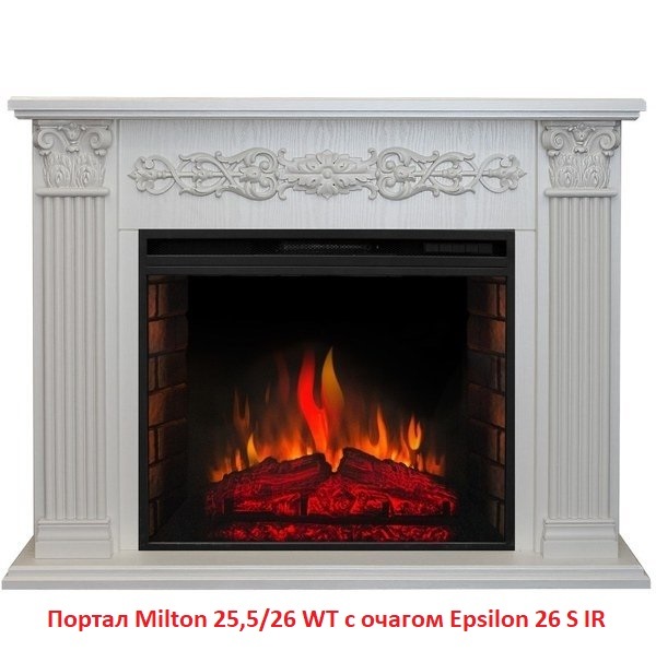 Деревянный портал для камина Real-Flame Milton 25,5/26 WT, цвет дуб белый Real-Flame Milton 25,5/26 WT - фото 9