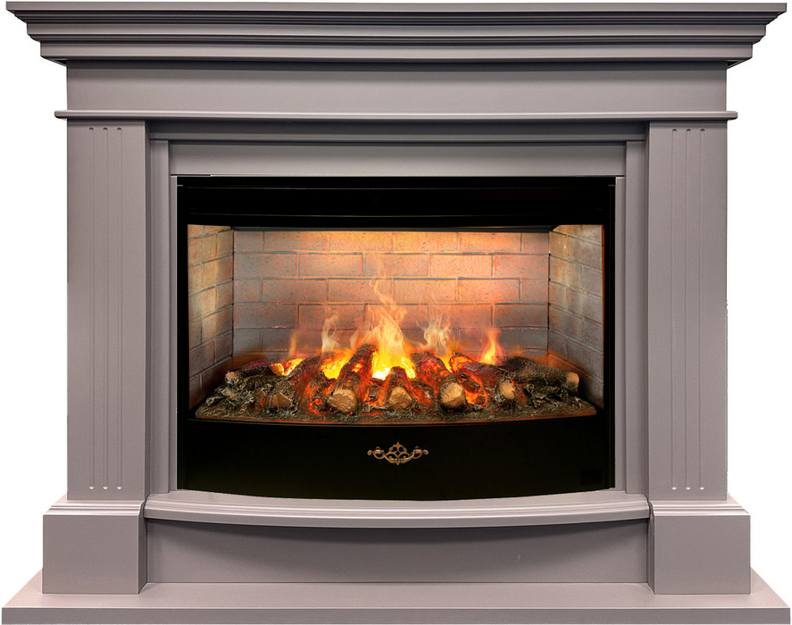 Электрокамин с широким очагом 3D Real-Flame ONTARIO 26/33 BG (BG-P618) с очагом 3D FIRESTAR 33
