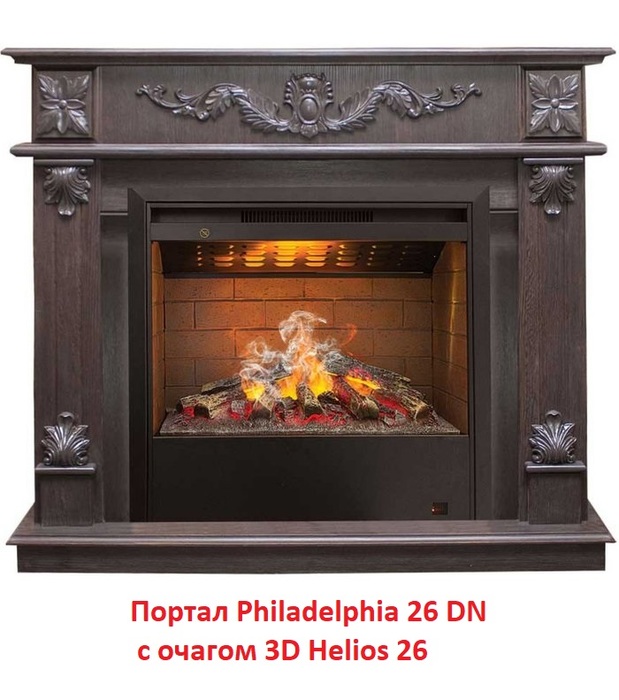 Деревянный портал для камина Real-Flame Philadelphia 26 DN, цвет венге - фото 3