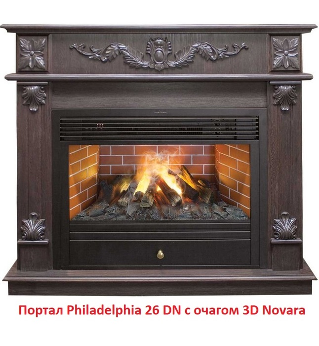 Деревянный портал для камина Real-Flame Philadelphia 26 DN, цвет венге - фото 4