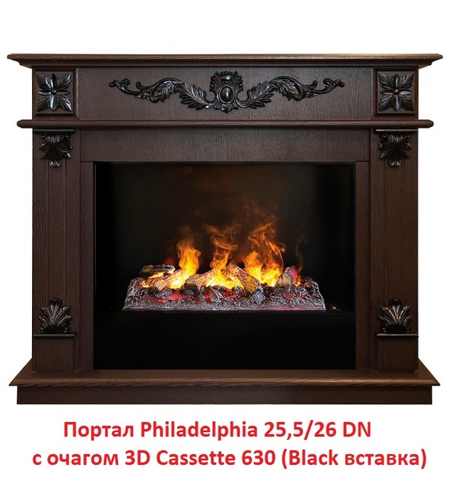 Деревянный портал для камина Real-Flame Philadelphia 26 DN, цвет венге - фото 7