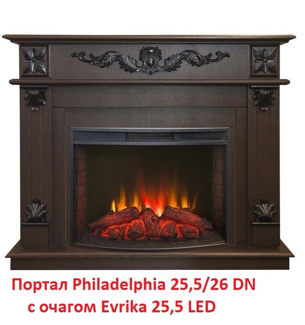 Деревянный портал для камина Real-Flame Philadelphia 26 DN, цвет венге - фото 8