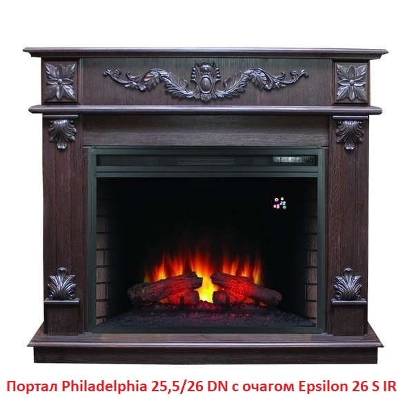 Деревянный портал для камина Real-Flame Philadelphia 26 DN, цвет венге - фото 10