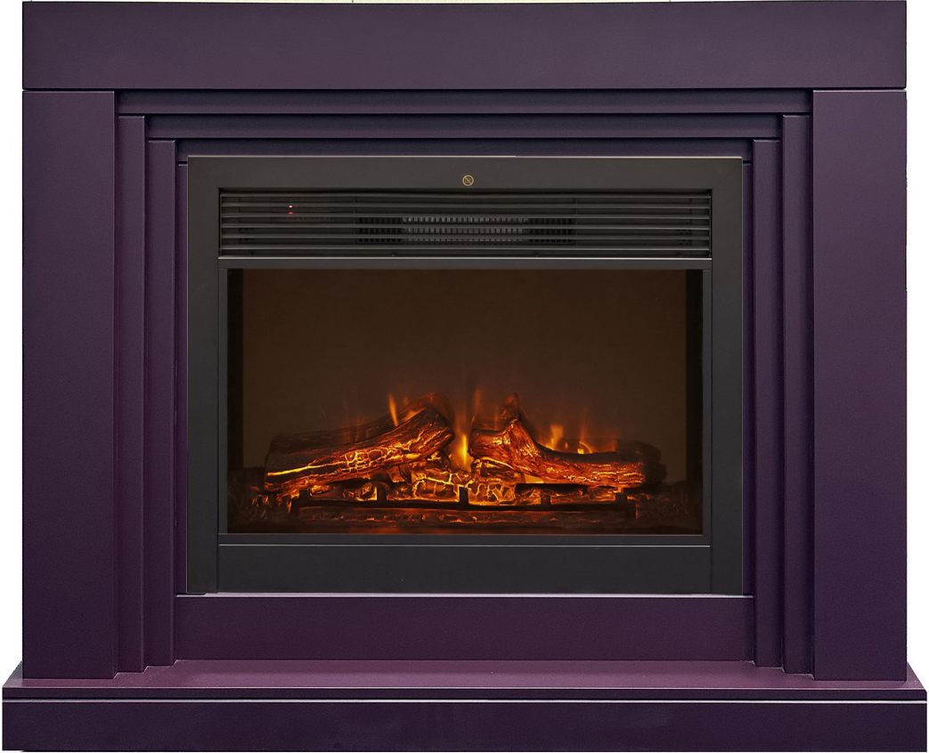 

Электрокамин с широким очагом 2D Real-Flame, Фиолетовый, Real-Flame STANLEY 26 PLUM сливовый с очагом GENIUS 26