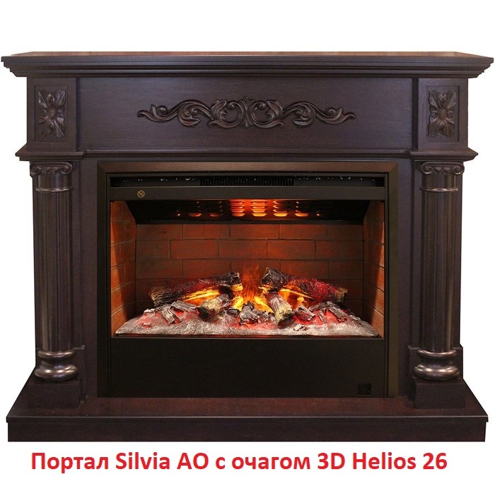 Деревянный портал для камина Real-Flame Silvia 26 AO, цвет античный дуб - фото 3