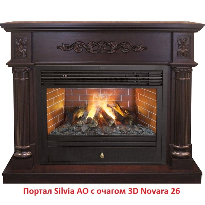 Деревянный портал для камина Real-Flame Silvia 26 AO, цвет античный дуб - фото 4