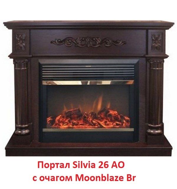 Деревянный портал для камина Real-Flame Silvia 26 AO, цвет античный дуб - фото 6