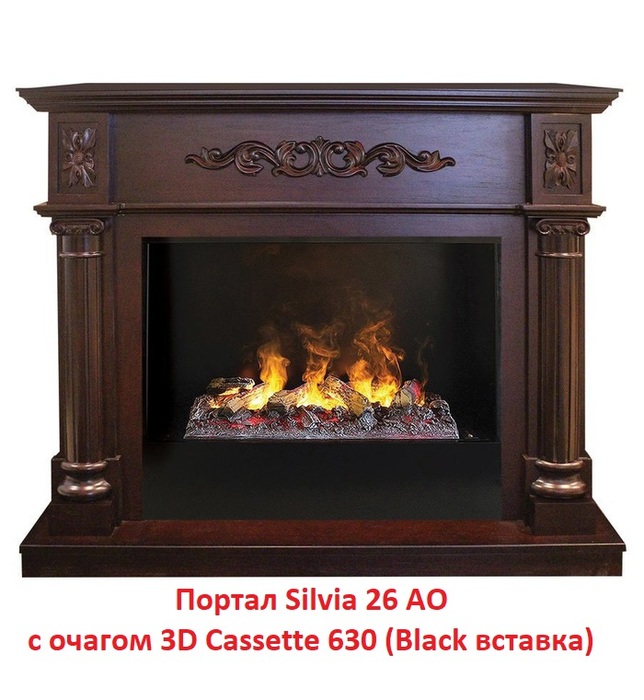 Деревянный портал для камина Real-Flame Silvia 26 AO, цвет античный дуб - фото 7