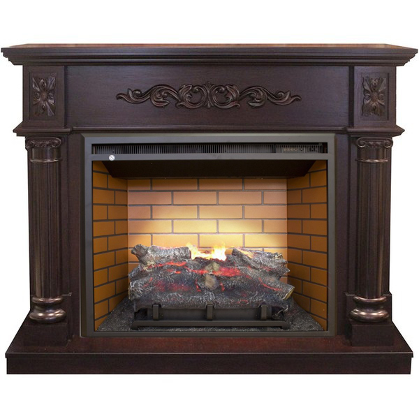 

Электрокамин с широким очагом 3D Real-Flame, Античный дуб, Real-Flame Silvia 26 AO 3D Leeds 26