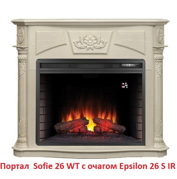 Деревянный портал для камина Real-Flame Sofia 26 WT, цвет белый - фото 7