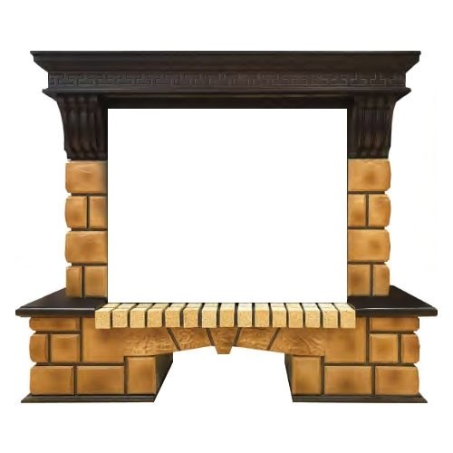 Широкий портал Real-Flame Stone Brick 26 угловой широкий портал real flame stone corner 26